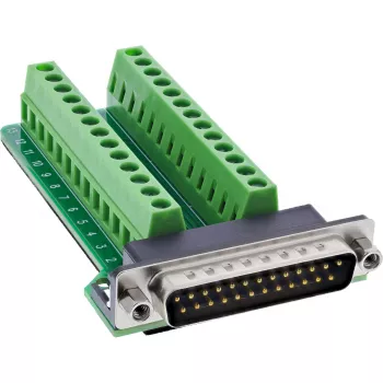 InLine 92502F Συνδετήρας καλωδίου κλέμα σειράς / D-Sub 25 πράσινο