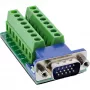 InLine 92503B Συνδετήρας καλωδίου κλέμα, VGA (HD15) μπλε, πράσινο