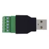 InLine 92504A Συνδετήρας καλωδίου USB-A / κλέμα, 5 ακίδων μαύρο, πράσινο