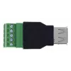 InLine 92504B Συνδετήρας καλωδίου USB-A / κλέμα, 5 ακίδων μαύρο, πράσινο