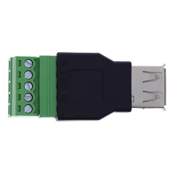 InLine 92504B Συνδετήρας καλωδίου USB-A / κλέμα, 5 ακίδων μαύρο, πράσινο