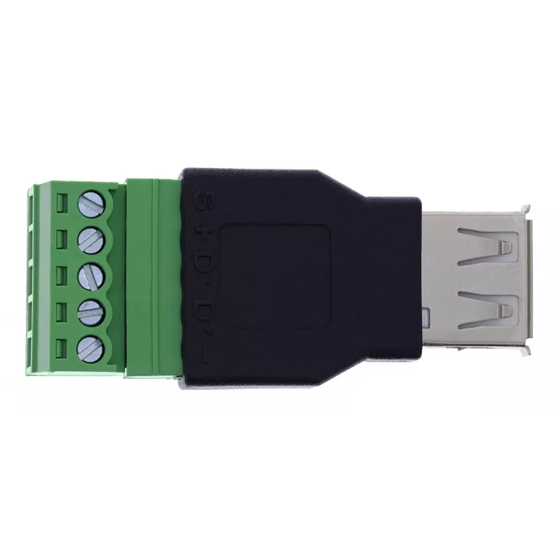 InLine 92504B Συνδετήρας καλωδίου USB-A / κλέμα, 5 ακίδων μαύρο, πράσινο