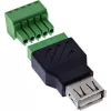 InLine 92504B Συνδετήρας καλωδίου USB-A / κλέμα, 5 ακίδων μαύρο, πράσινο