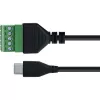 InLine 92504E Συνδετήρας καλωδίου USB-C / κλέμα, 5 ακίδων μαύρο, πράσινο