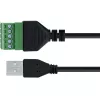 InLine 92504G Συνδετήρας καλωδίου USB-A / κλέμα, 5 ακίδων μαύρο, πράσινο