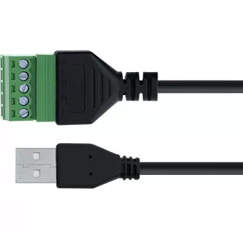 InLine 92504G Συνδετήρας καλωδίου USB-A / κλέμα, 5 ακίδων μαύρο, πράσινο
