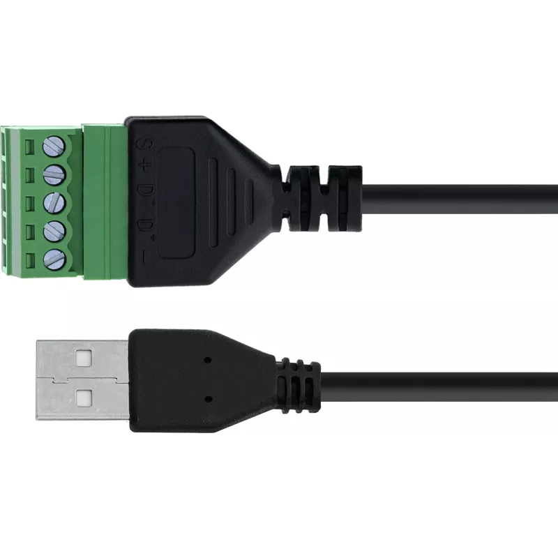 InLine 92504G Συνδετήρας καλωδίου USB-A / κλέμα, 5 ακίδων μαύρο, πράσινο
