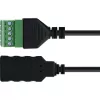InLine 92504H Συνδετήρας καλωδίου USB-A / κλέμα, 5 ακίδων μαύρο, πράσινο