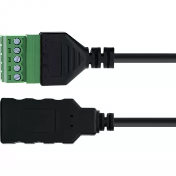 InLine 92504H Συνδετήρας καλωδίου USB-A / κλέμα, 5 ακίδων μαύρο, πράσινο