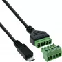 InLine 92504C Αντάπτορας καλωδίου Micro USB / κλέμα, 5 ακίδων μαύρο, πράσινο