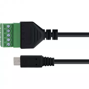 InLine 92504C Αντάπτορας καλωδίου Micro USB / κλέμα, 5 ακίδων μαύρο, πράσινο