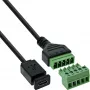 InLine 92504D Συνδετήρας καλωδίου Micro-USB / κλέμα, 5 ακίδων μαύρο, πράσινο