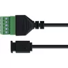 InLine 92504D Συνδετήρας καλωδίου Micro-USB / κλέμα, 5 ακίδων μαύρο, πράσινο
