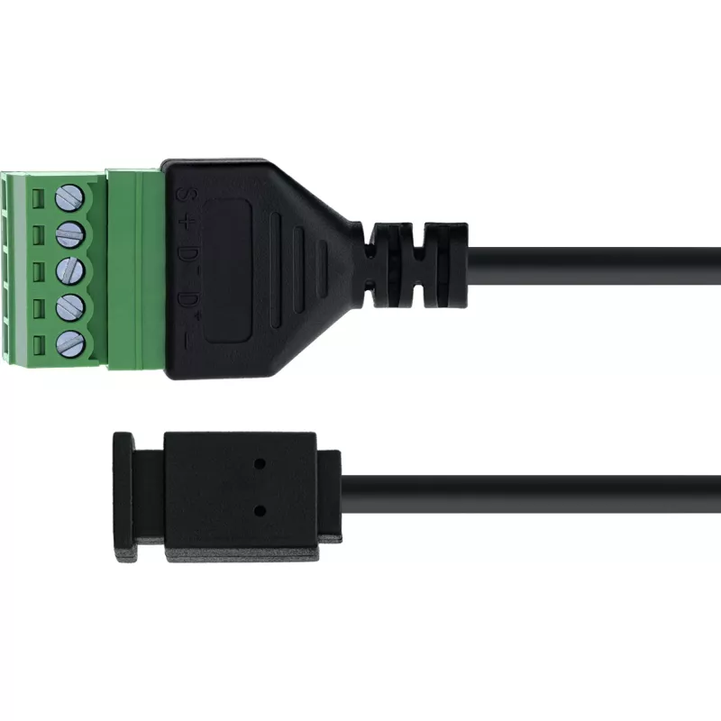 InLine 92504D Συνδετήρας καλωδίου Micro-USB / κλέμα, 5 ακίδων μαύρο, πράσινο