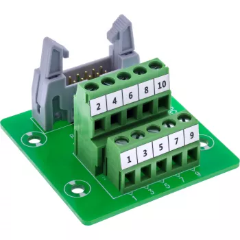 InLine 92504O Συνδετήρας καλωδίου IDC 10 / σειριακός ακροδέκτης 5 ακροδεκτών πράσινο, ανοιχτό γκρι