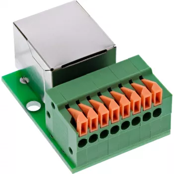 InLine 92505F Συνδετήρας καλωδίου RJ45 Cat.5e 8P8C / μπλοκ ακροδεκτών, 8πολικό πράσινο