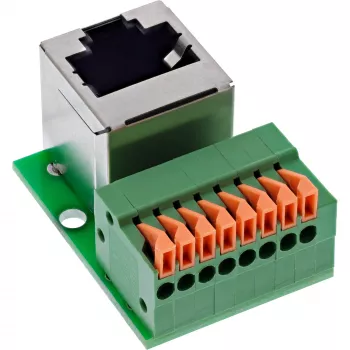 InLine 92505G Συνδετήρας καλωδίου RJ45 Cat.5e 8P8C / μπλοκ ακροδεκτών, 8πολικό πράσινο