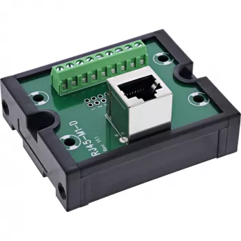 InLine 92505J Συνδετήρας καλωδίου RJ45 8P8C / μπλοκ ακροδεκτών, 9πολικό, μαύρο, πράσινο