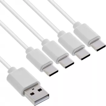 InLine 35142W Καλώδιο USB USB 2.0 2 m USB A 4 x USB-C λευκό