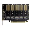 InLine 76619G Κάρτα διασύνδεσης, PCIe x16 σε 5x M.2 Key B SATA, με μάσκα low-profile