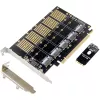 InLine 76619G Κάρτα διασύνδεσης, PCIe x16 σε 5x M.2 Key B SATA, με μάσκα low-profile