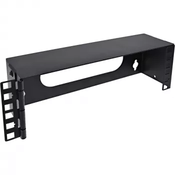 InLine 10 ιντσών mini rack για τοποθέτηση σε τοίχο, 2U, βάθος 7,6 cm, μαύρο