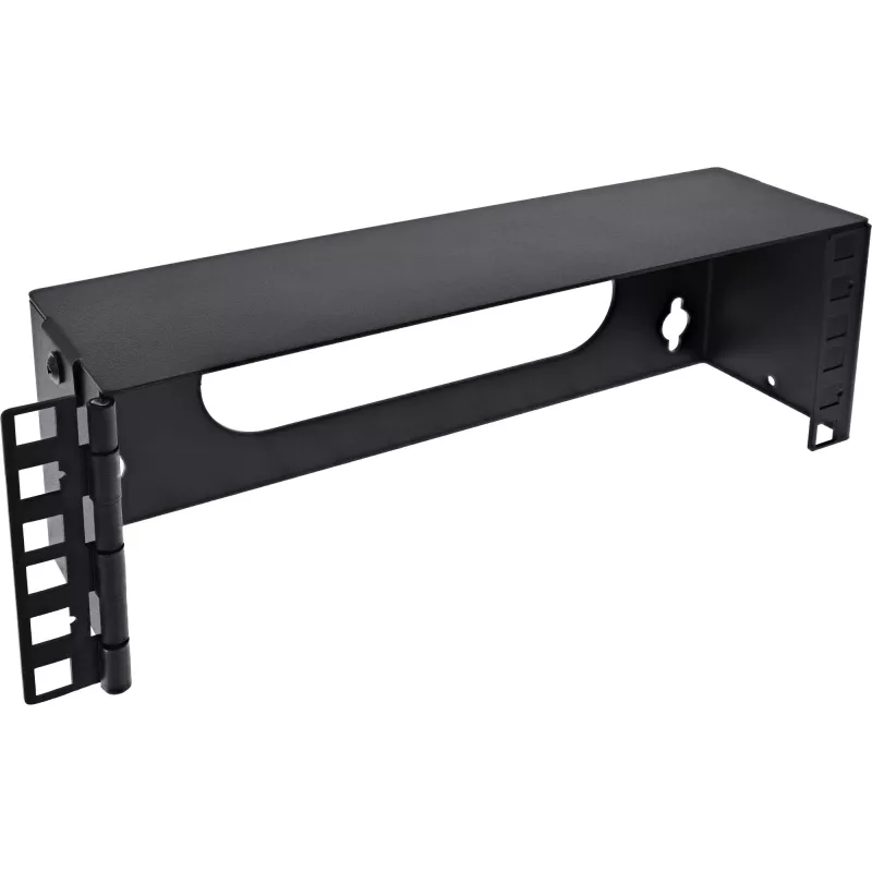 InLine 10 ιντσών mini rack για τοποθέτηση σε τοίχο, 2U, βάθος 7,6 cm, μαύρο