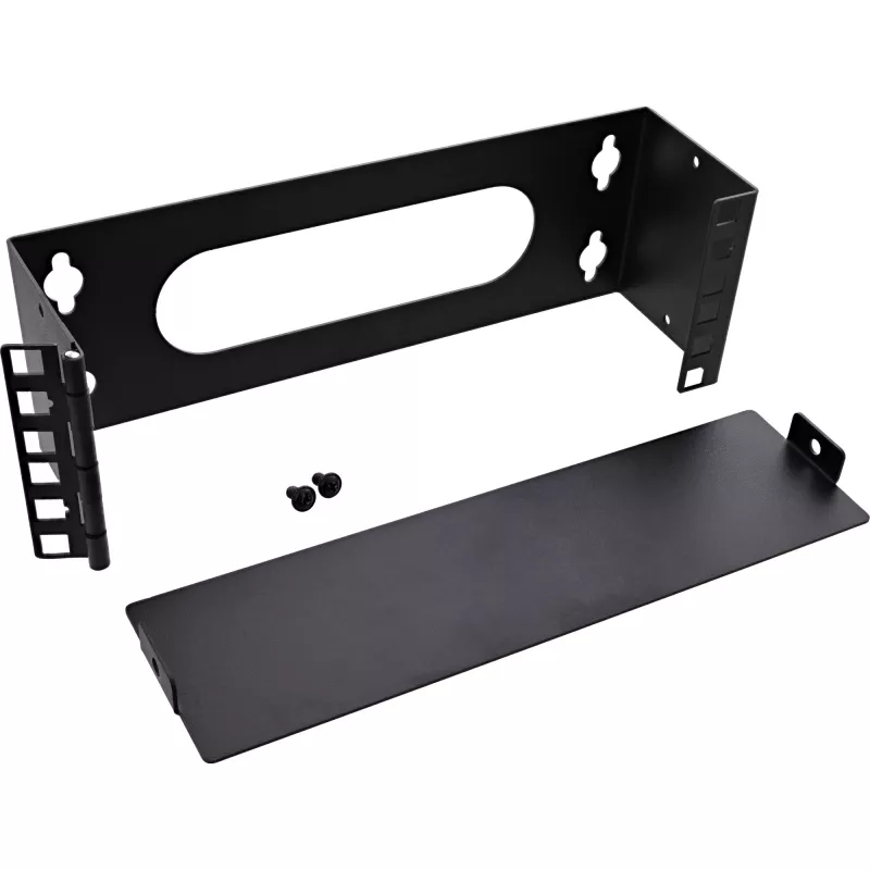 InLine 10 ιντσών mini rack για τοποθέτηση σε τοίχο, 2U, βάθος 7,6 cm, μαύρο
