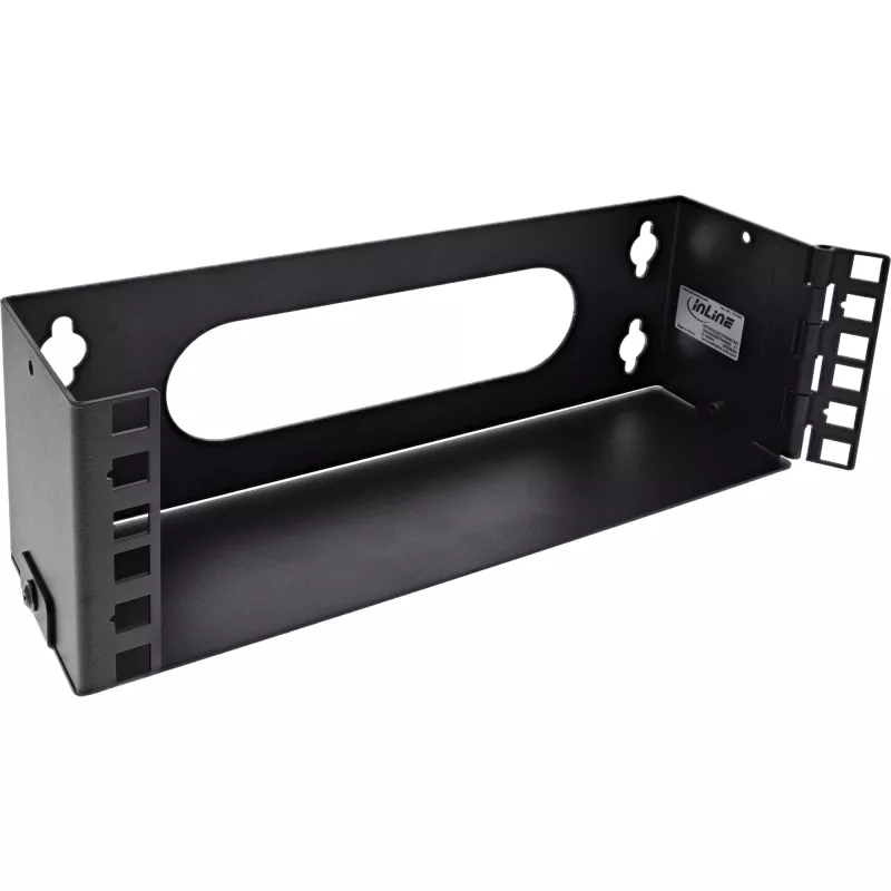 InLine 10 ιντσών mini rack για τοποθέτηση σε τοίχο, 2U, βάθος 7,6 cm, μαύρο