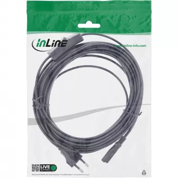 InLine 16153 Καλώδιο τροφοδοσίας μαύρο 3 m CEE7/16 IEC C7