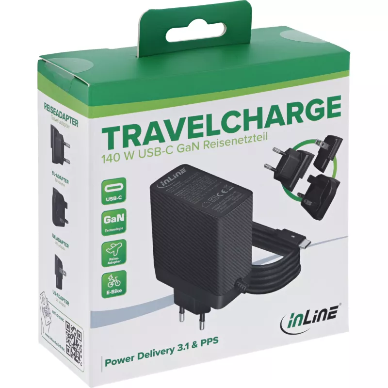 Φορητός φορτιστής InLine 31516C — συμπαγής USB τροφοδοτικό για φόρτιση smartphone και tablet