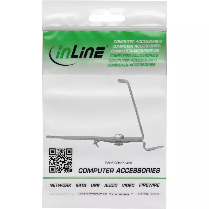 InLine 76203L Μεταλλική βάση Keystone SNAP-In, μονή, για ράγα DIN, με γλωττίδα