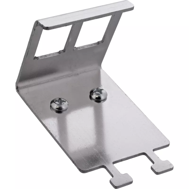 InLine 76203M Μεταλλική βάση Keystone SNAP-In, 2-πλή, για ράγα DIN, με γλωττίδα