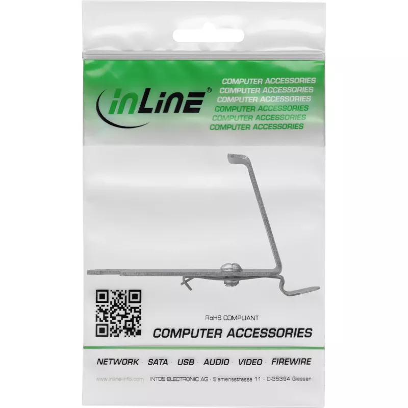 InLine 76203M Μεταλλική βάση Keystone SNAP-In, 2-πλή, για ράγα DIN, με γλωττίδα