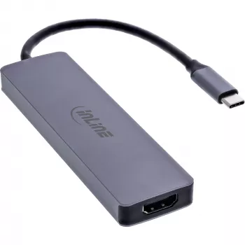 InLine 33271A Hub διασύνδεσης USB 3.2 Gen 1 (3.1 Gen 1) Type-C 5000 Mbit/s Γκρι