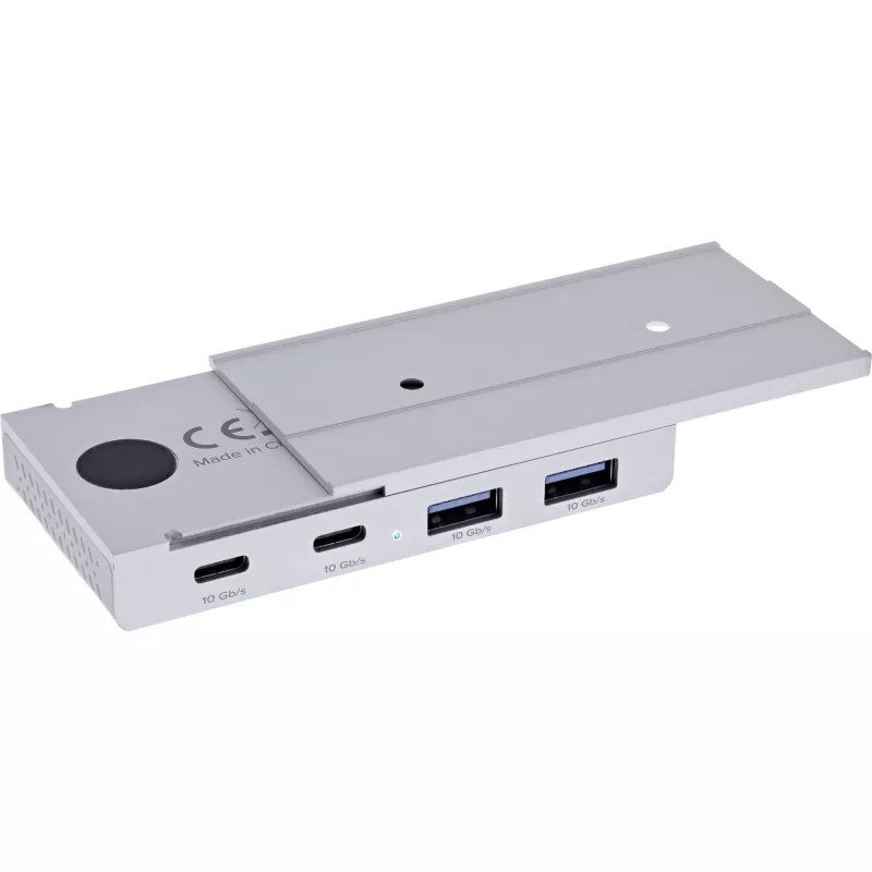 InLine 35395M Hub διασύνδεσης USB 3.2 Gen 2 (3.1 Gen 2) Type-C 10000 Mbit/s Ασημί