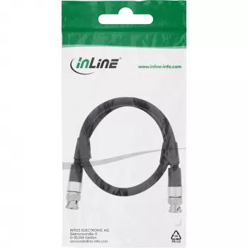 InLine Καλώδιο βίντεο BNC, 12G-SDI, 4K60Hz, 75 Ohm, 0,5 m, 10855S