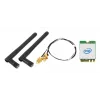 Wireless WLAN/Bluetooth Kit SHUTTLE WLN-M12 με κάρτα Intel AX210 M.2, Triband-Wi‑Fi 6E (2,4/5/6 GHz), 2x2, 2400 Mbit/s, εξωτερικές κεραίες
