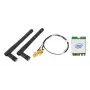 Wireless WLAN/Bluetooth Kit SHUTTLE WLN-M12 με κάρτα Intel AX210 M.2, Triband-Wi‑Fi 6E (2,4/5/6 GHz), 2x2, 2400 Mbit/s, εξωτερικές κεραίες