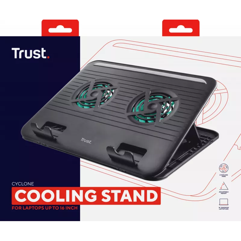 Βάση ψύξης Trust Cyclone μαύρη