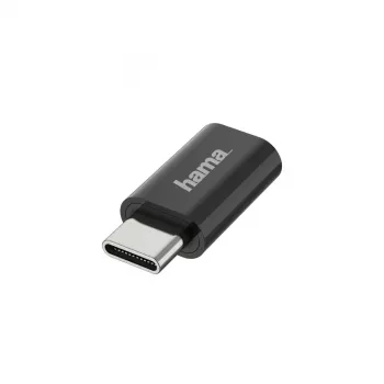Προσαρμογέας Hama 00200310 Micro-USB σε USB-C μαύρο