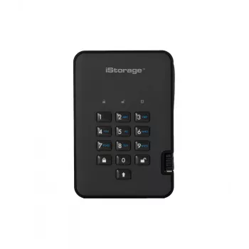 iStorage diskAshur2 256-bit 1 TB USB 3.2 ασφαλώς κρυπτογραφημένος SSD – Μαύρο IS-DA2-256-SSD-1TB-B