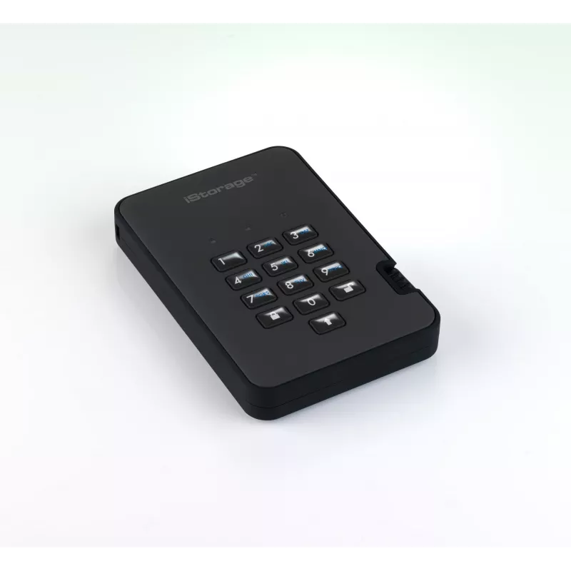 iStorage diskAshur2 256-bit 1 TB USB 3.2 ασφαλώς κρυπτογραφημένος SSD – Μαύρο IS-DA2-256-SSD-1TB-B