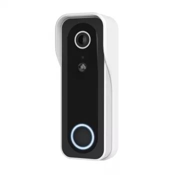 Βιντεοκουδούνι TRUST DOORCAM-3000, 3 MP, Wi‑Fi 2.4 GHz, MicroSD έως 256 GB, Μπαταρία/USB, Μαύρο/Λευκό