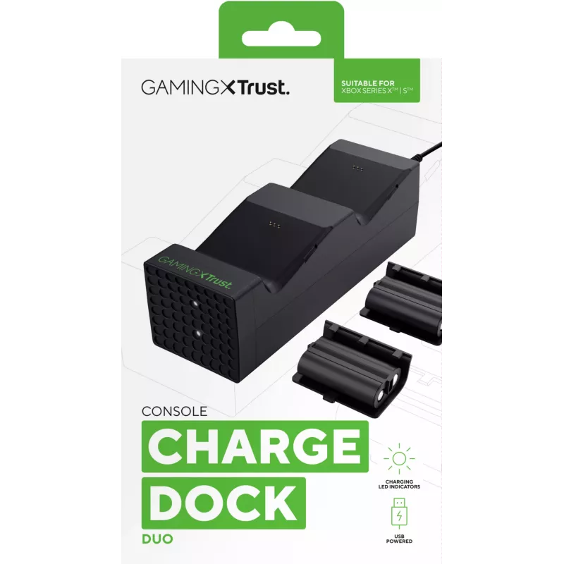 Trust GXT 250 Duo Σταθμός φόρτισης για Xbox Series X|S