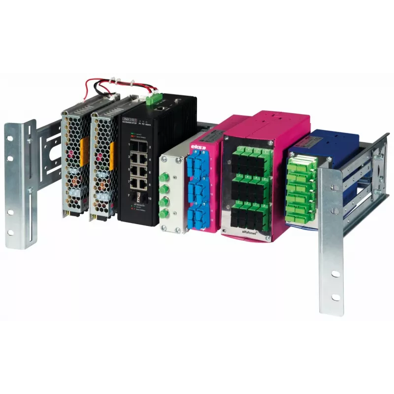 Equip EZR-DIN-4 Μονάδα ράγας DIN 19 ιντσών 2U, RAL 7035