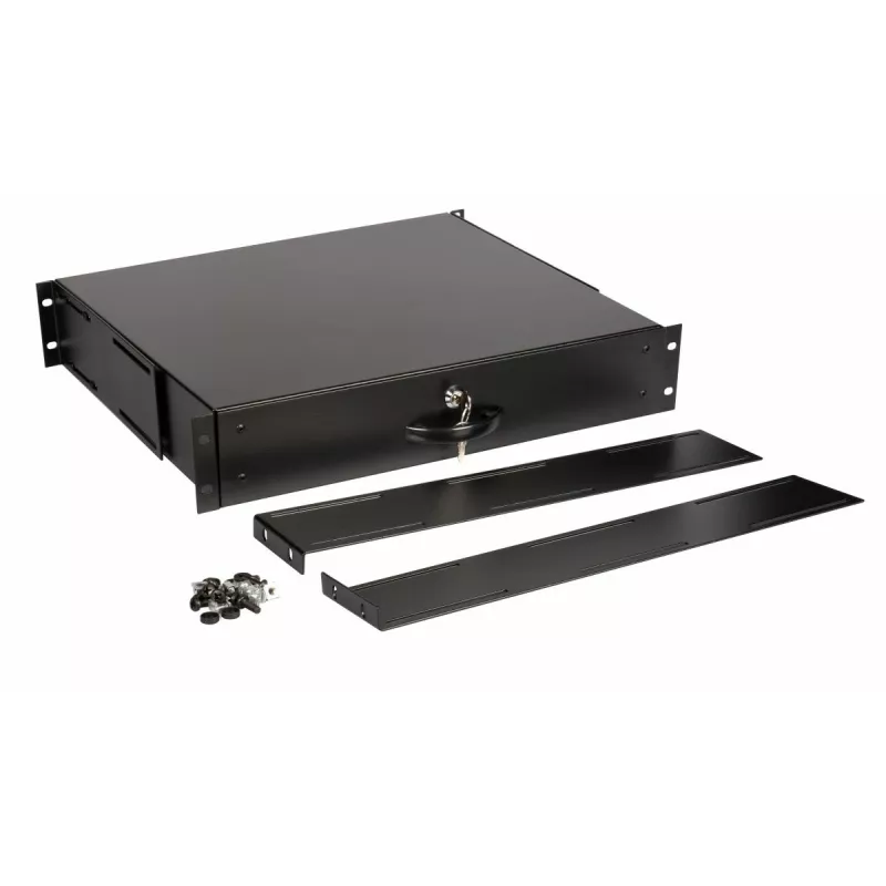 Μονάδα συρταριού Equip Κλειδωμένο συρτάρι 19' 2U RAL9005 Μαύρο