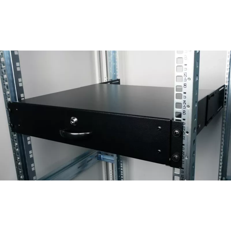 Μονάδα συρταριού Equip Κλειδωμένο συρτάρι 19' 2U RAL9005 Μαύρο