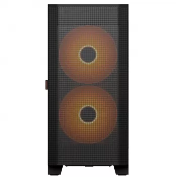 Κουτί υπολογιστή Midi Tower Cougar Airface FLO ARGB, μαύρο — υποστηρίζει 2x 180 mm μπροστά, 1x 120 mm πίσω, μονάδες δίσκου 2,5/3,5 ίντσες, 240×480×509 mm