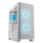 Κουτί υπολογιστή COUGAR Midi Tower Airface FLO ARGB λευκό — 2x180mm μπροστά, 1x120mm πίσω, υποστηρίζει HDD 2,5 ίντσες/3,5 ίντσες, 240×480×509 mm